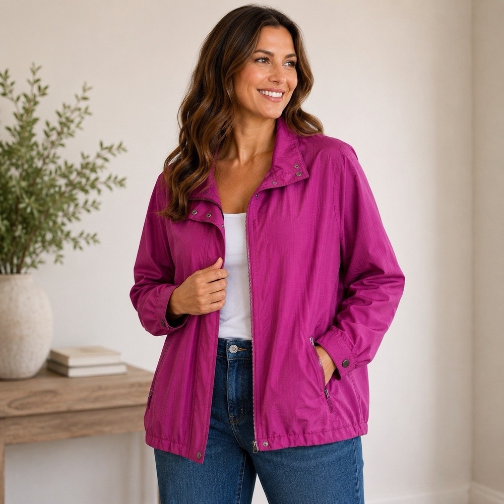 Merrell‎ Opti Shell Pink Hooded Rain Jacket Womens XL Gorpcore Outdoor